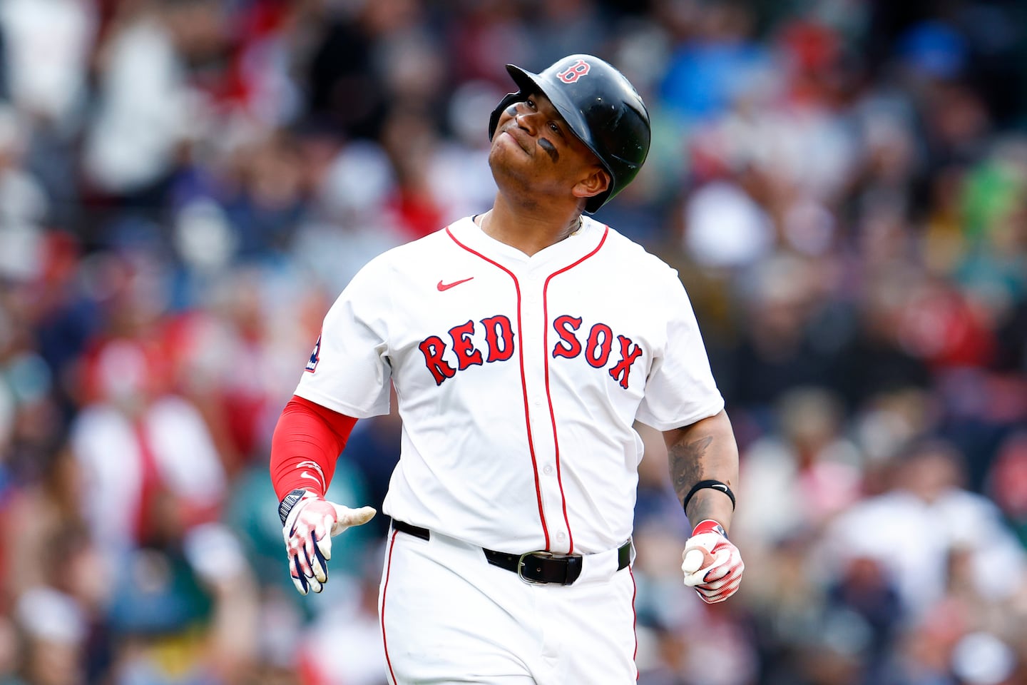 Red Sox designated hitter Rafael Devers is 0 for 8 since his game-winning single in the 10th inning of the first game of a doubleheader on Saturday.