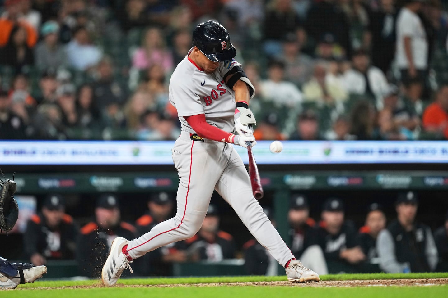 Kristian Campbell hit a two-run homer in the 11th inning to give the Red Sox a short-lived 9-7 lead.
