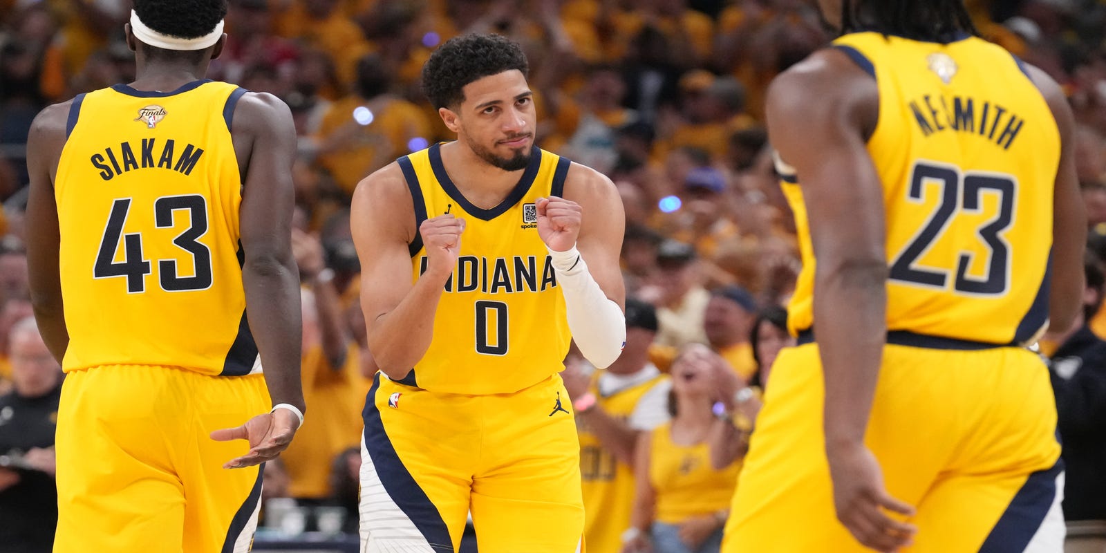 ‘What a team, what a city!’ Reggie Miller, Caitlin Clark watch Pacers beat Thunder in NBA Finals Game 3