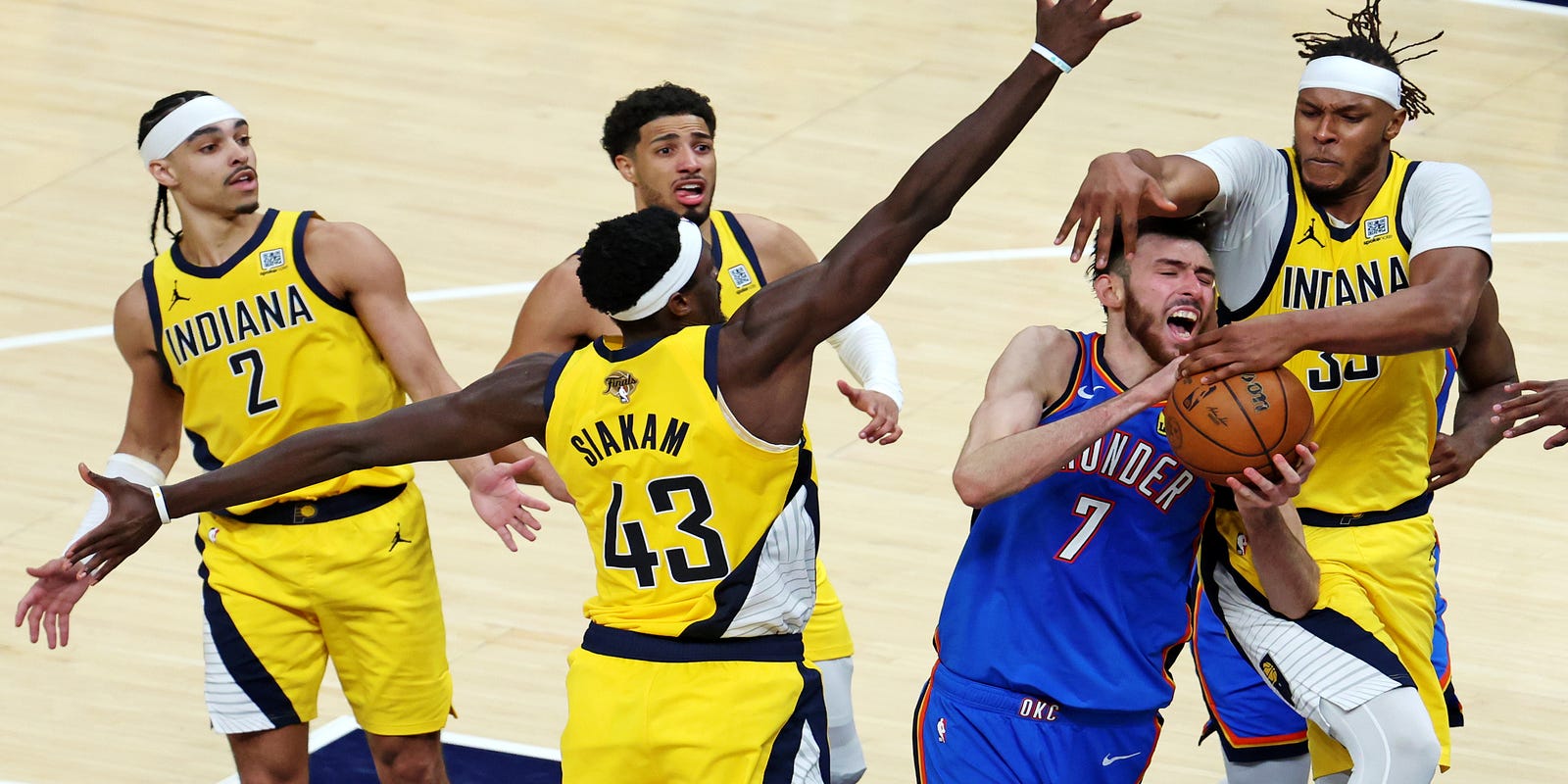 OKC Thunder falls into 2-1 hole in NBA Finals vs Tyrese Haliburton, Pacers