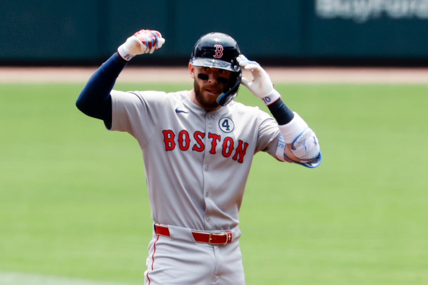 Trevor Story's three-run double in the first inning gave the Red Sox all the runs they would need in Sunday's win over the Braves.