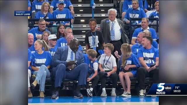 Oklahoma City kids enjoy courtside NBA game with Shaquille O’Neal